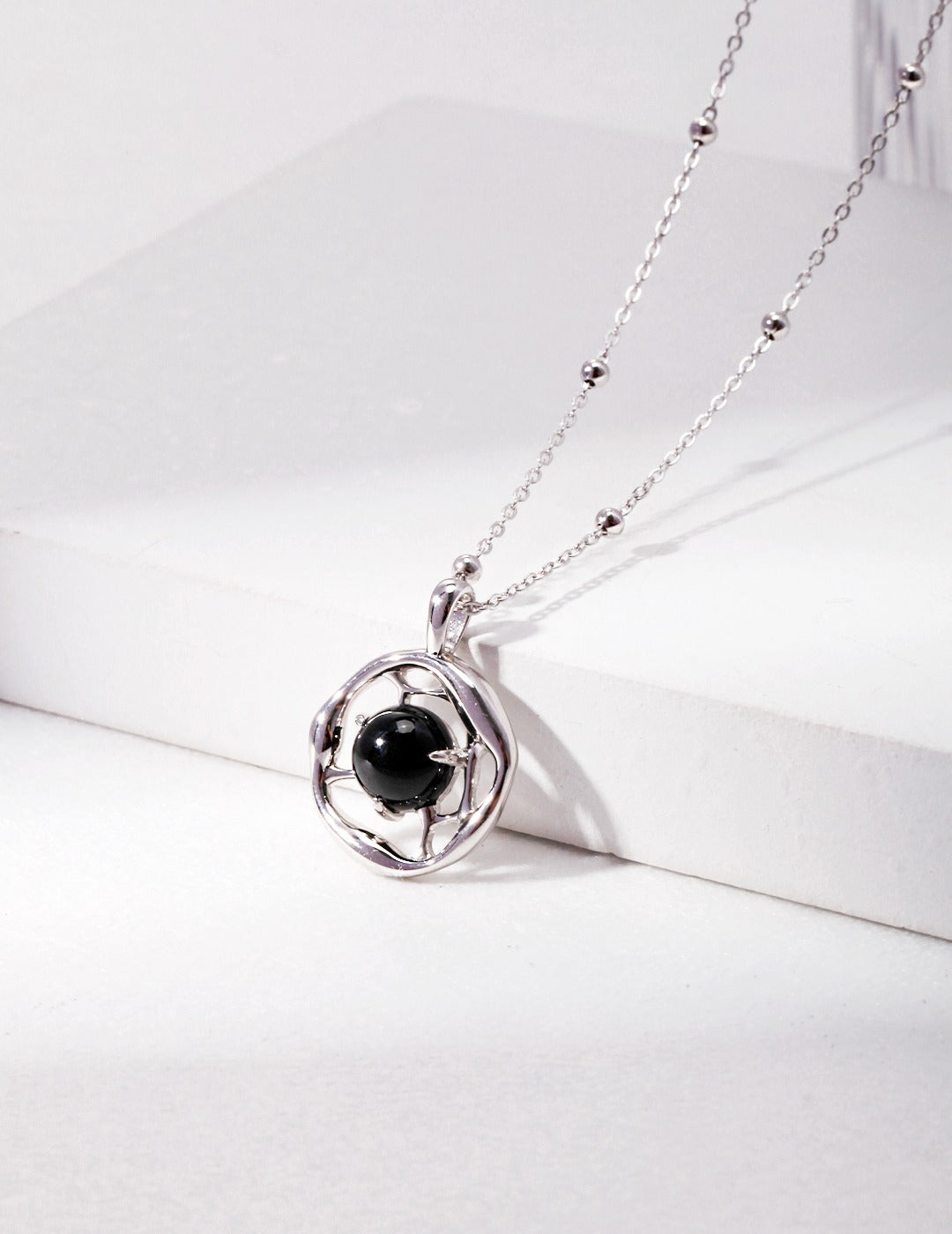 Sterling Silver Onyx Necklace
