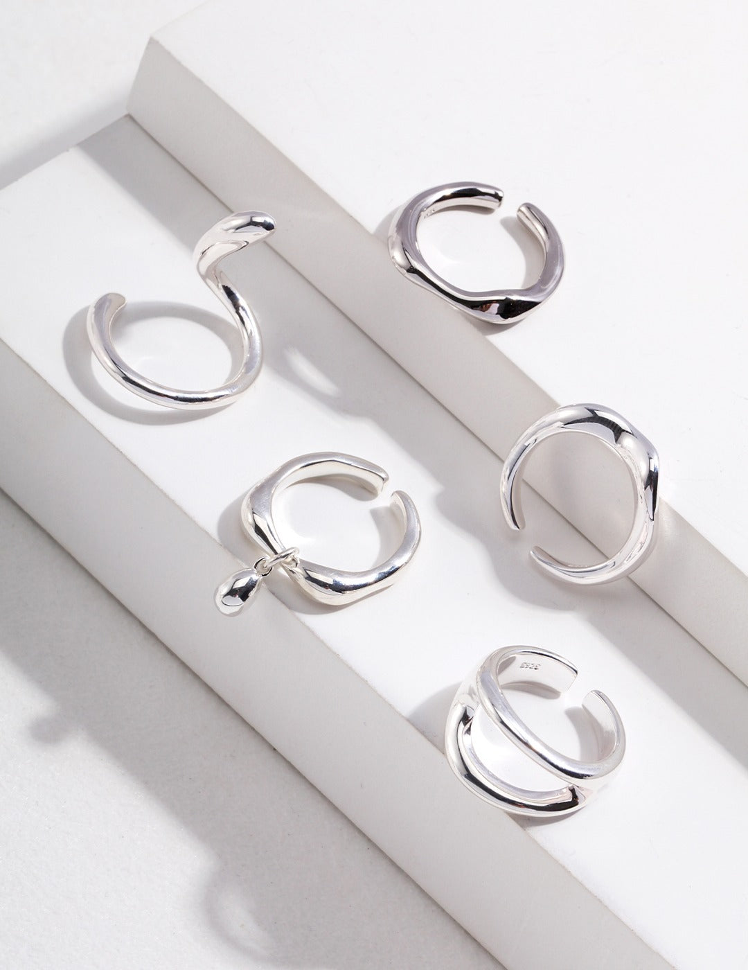 Lava Series|S925 Silver Open Adjustable Ring