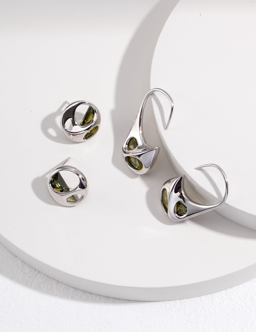 Pure Silver Earrings|Minimalist Irregular Design