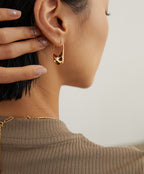 Pure Silver Earrings|Minimalist Irregular Design