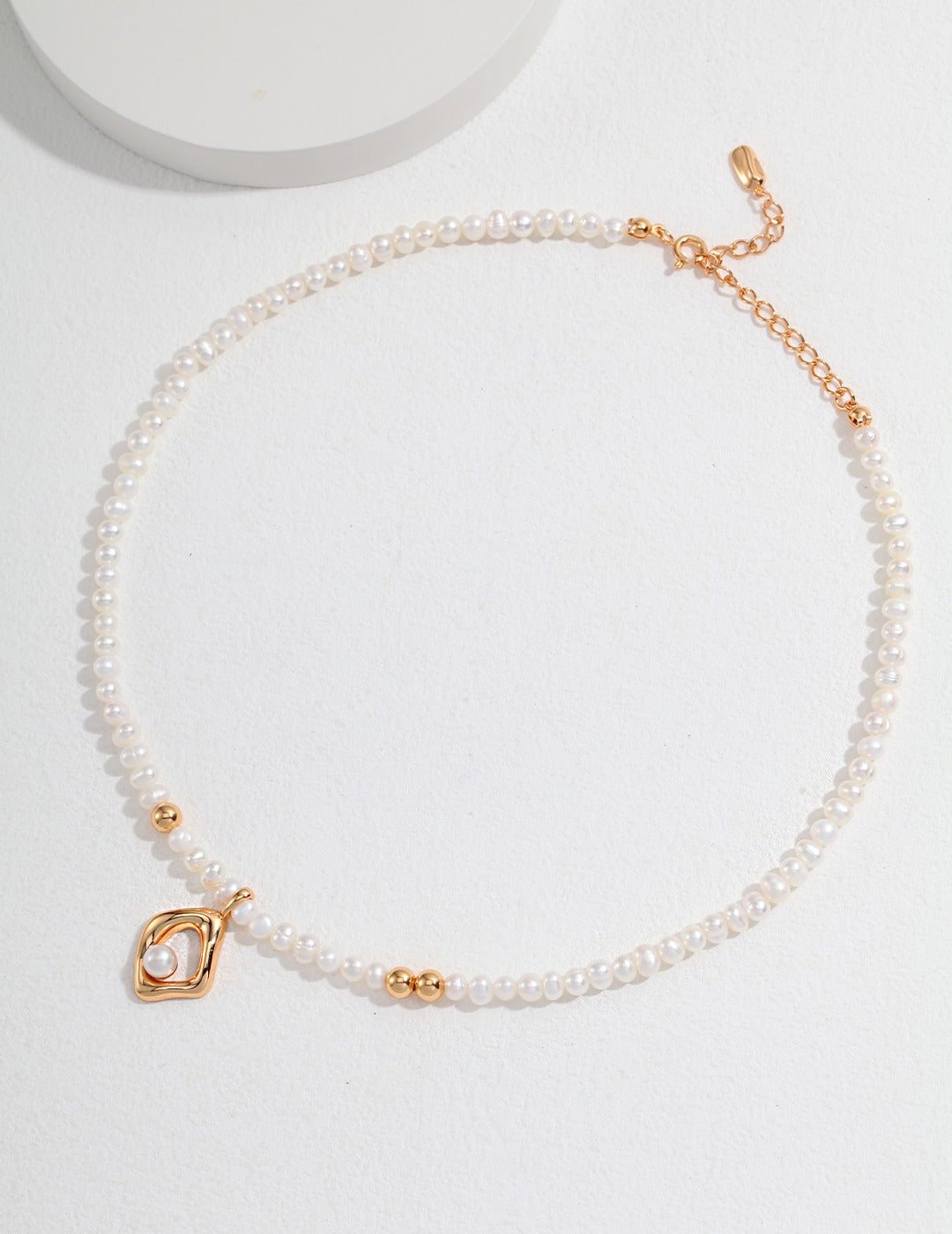 Avant-Garde Sterling Silver Pearl Necklace and Earring Set
