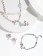 Irregular Pleated Series Sterling Silver Pearl Necklace