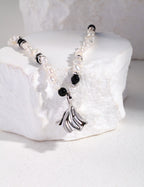 "Dance" Collection Sterling Silver Pearl Necklace