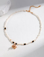 "Dance" Collection Sterling Silver Pearl Necklace