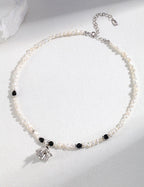 "Dance" Collection Sterling Silver Pearl Necklace