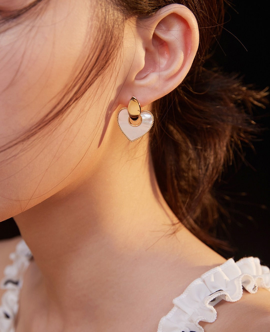 French Elegance Mother of Pearl Earrings | Sterling Silver Classic
