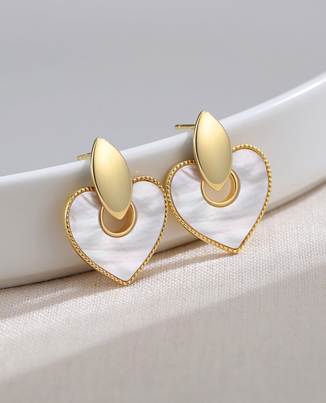 French Elegance Mother of Pearl Earrings | Sterling Silver Classic