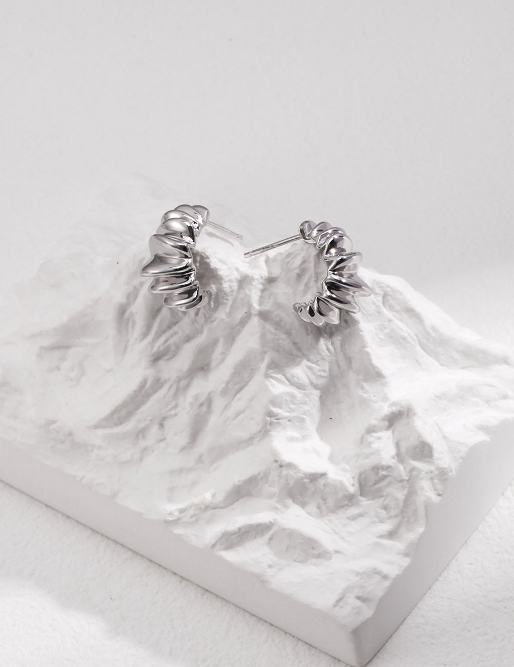 Elegant Sterling Silver Earrings|Modern Sophisticated Everyday Wear
