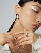 Lava Texture Mother of Pearl Earrings|Sterling Silver