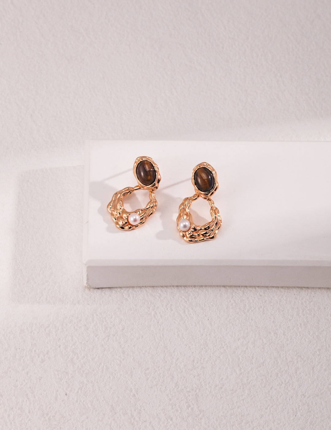 Sterling Silver Tiger's Eye Earrings | Protective & Prosperous Gemstone