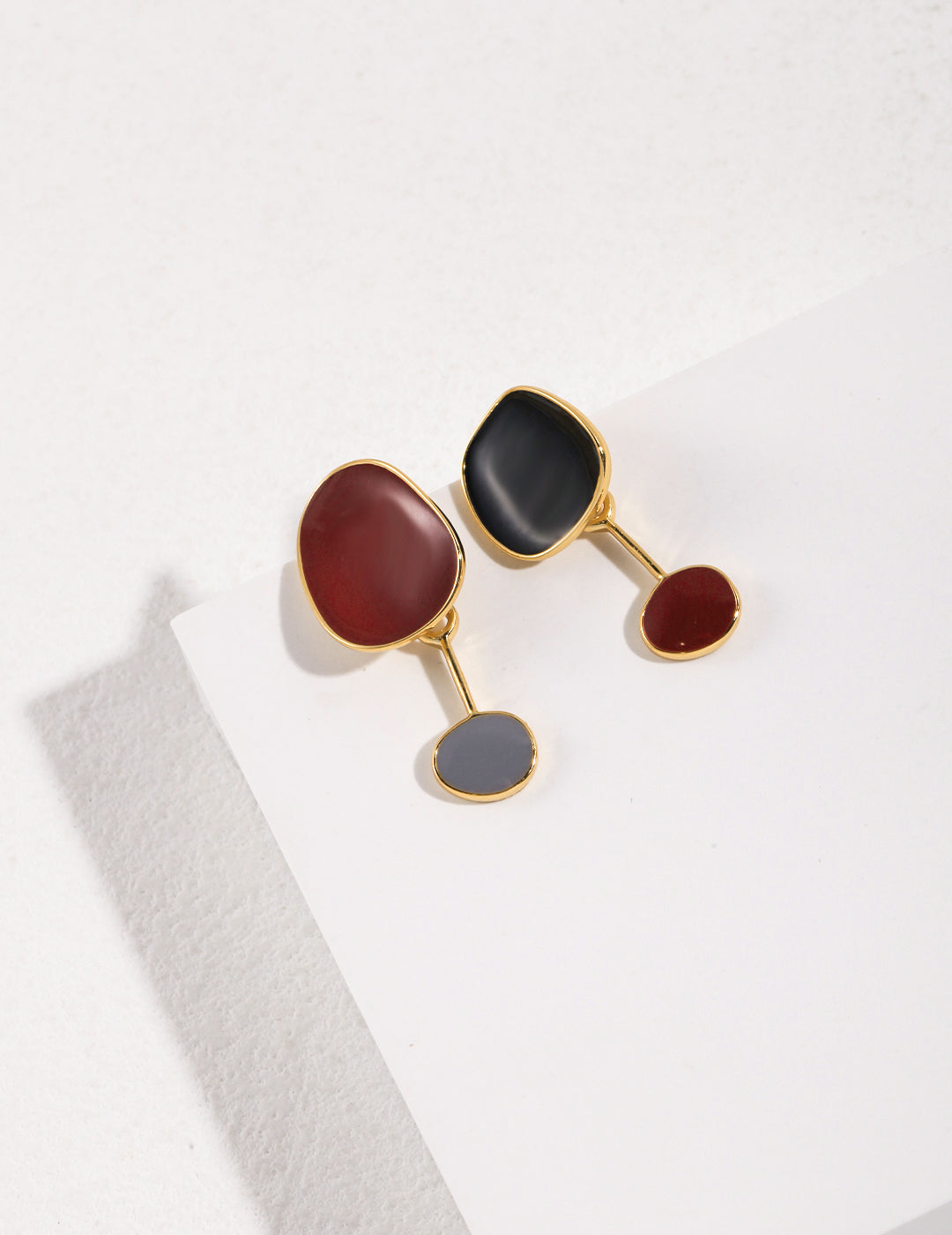 Two-Tone Drip Glaze Earrings