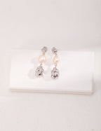 Natural Baroque Pearl Earrings|Hand-Carved Sterling Silver Artistry