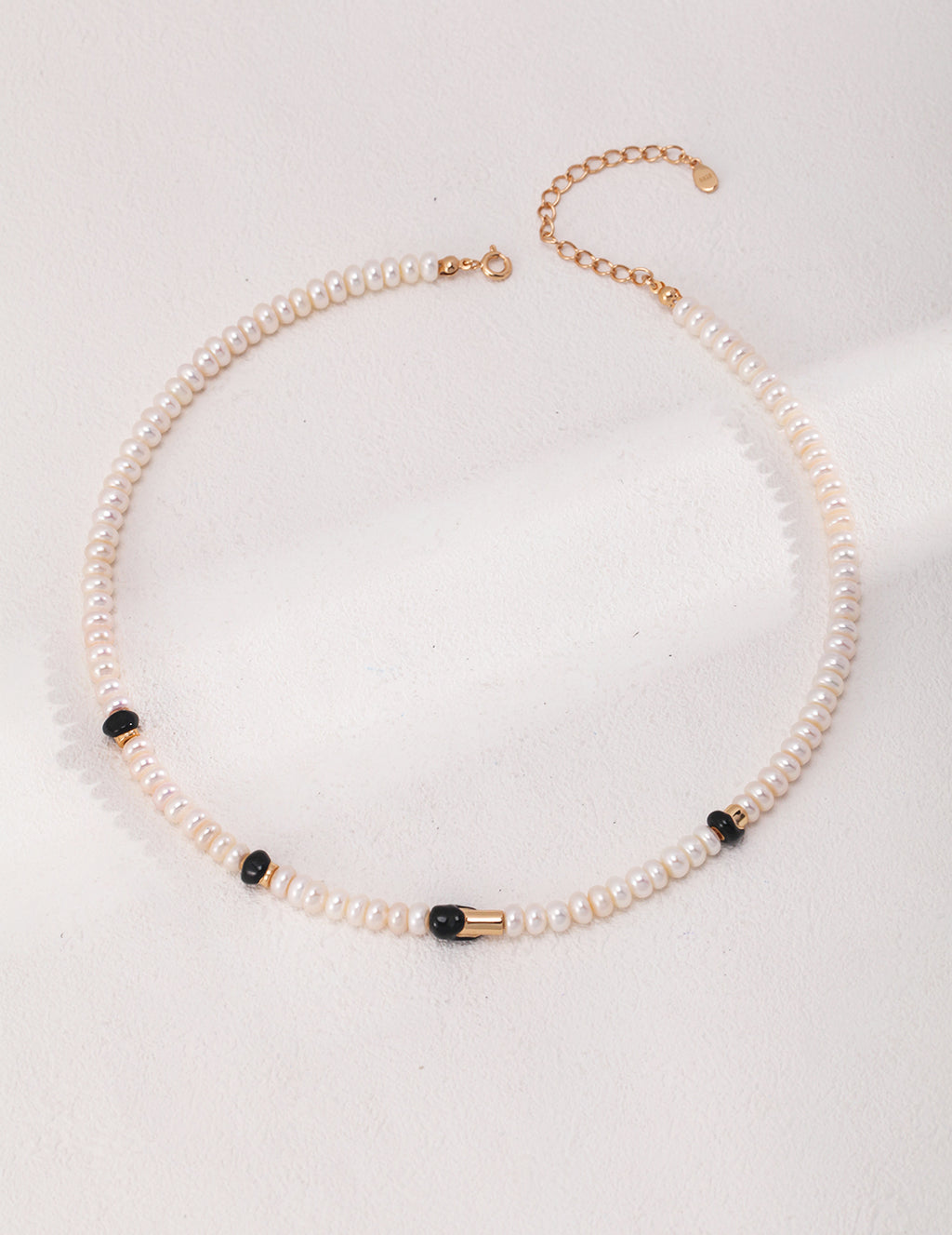 Sterling Silver Enamel Pearl Necklace