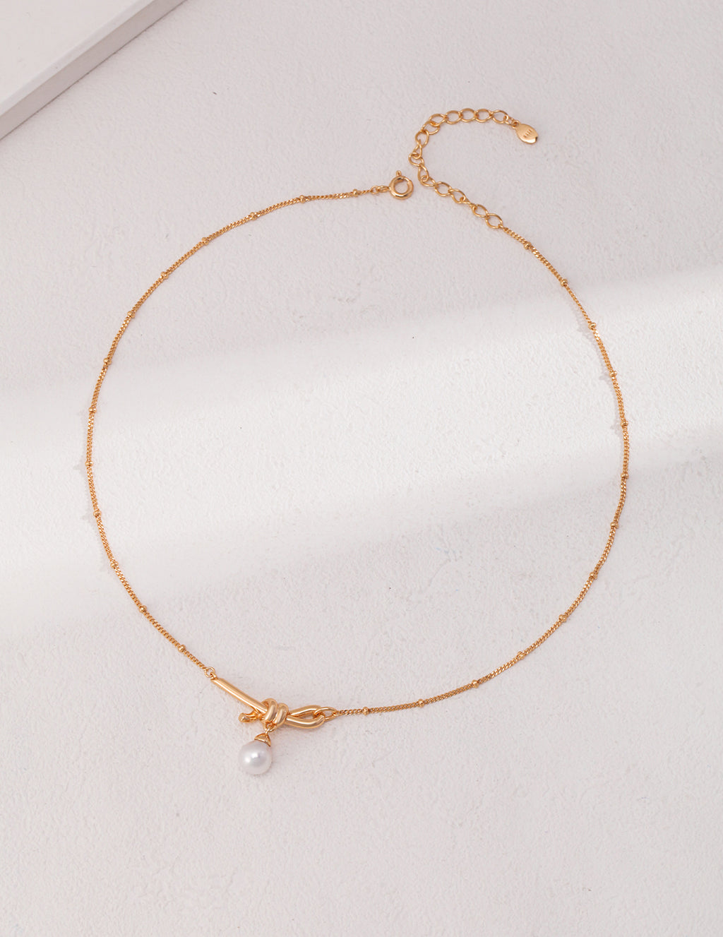 Knot Pearl Necklace|Moon&Star Style