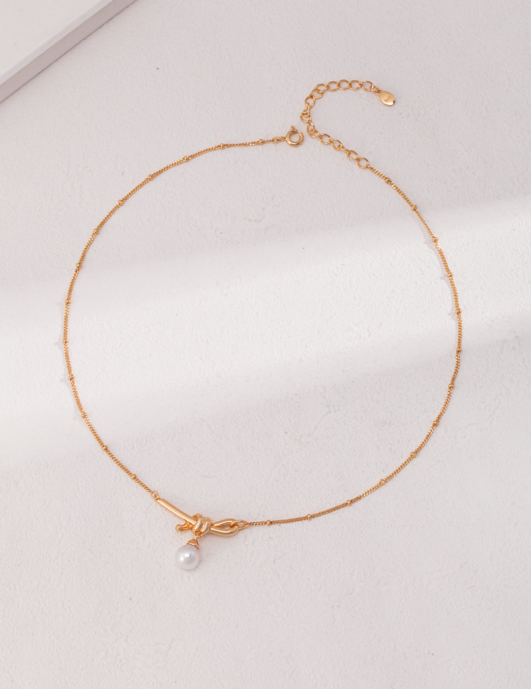 Knot Pearl Necklace|Moon&Star Style