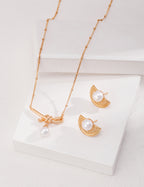 Knot Pearl Necklace|Moon&Star Style