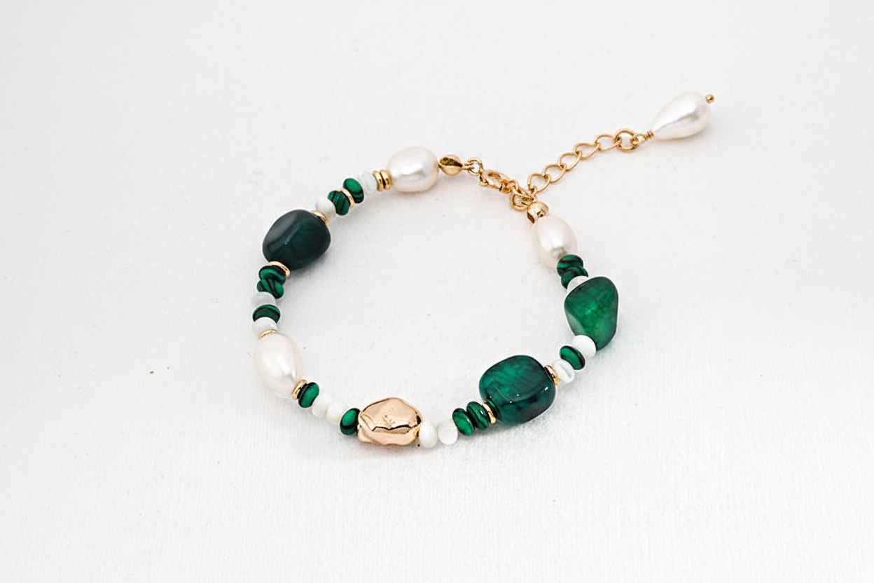 Sterling Silver Pearl & Agate Necklace – view 4