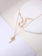 S925 Silver Palace-Style Pearl Double-Layer Necklace