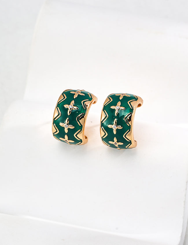 Palace Retro Style Sterling Silver Earrings|Elegant Noble Charm Main Image