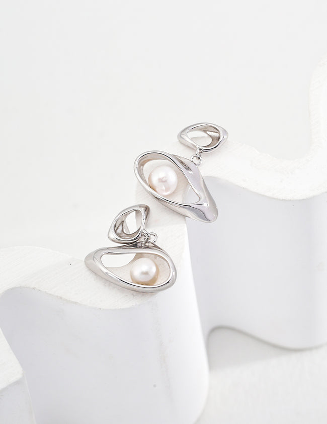Sterling Silver Pearl Earrings|Timeless Elegance for Every Occasion Main Image
