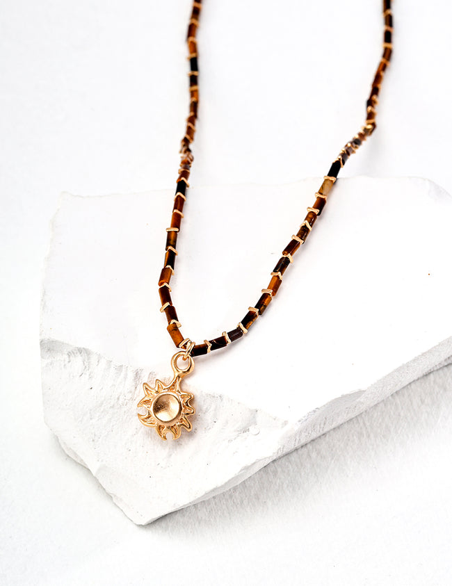 Sterling Silver Tiger's Eye Necklace Hover Image