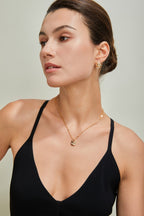 S925 Silver Fashion Hammered Texture Zircon Necklace