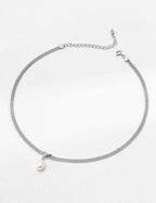 Sterling Silver Pearl Necklace