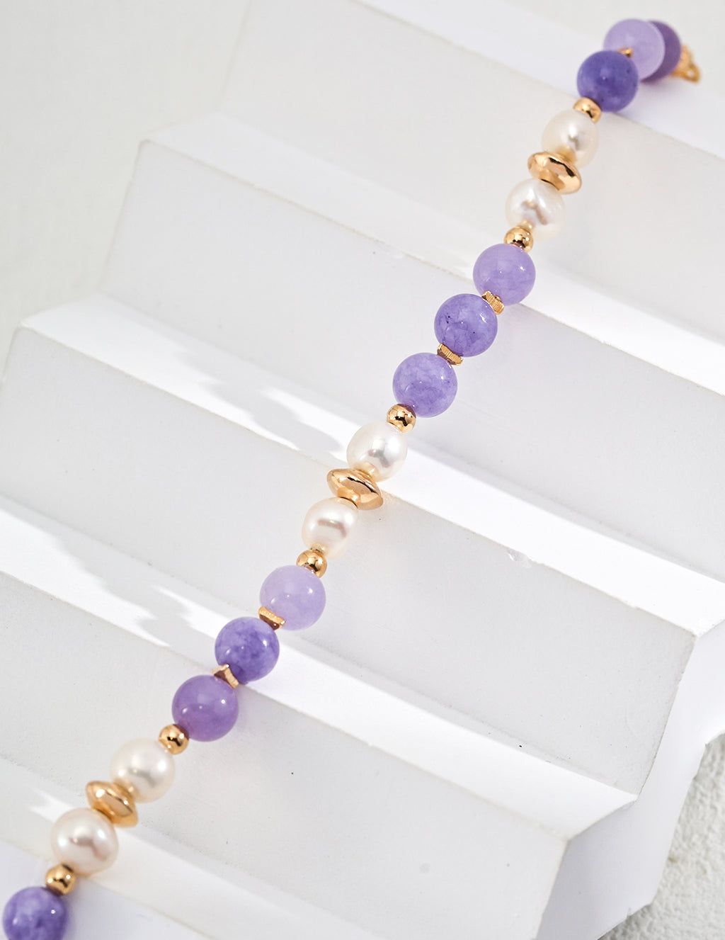 S925 Silver Minimalist Natural Pearl&Kunzite Bracelet