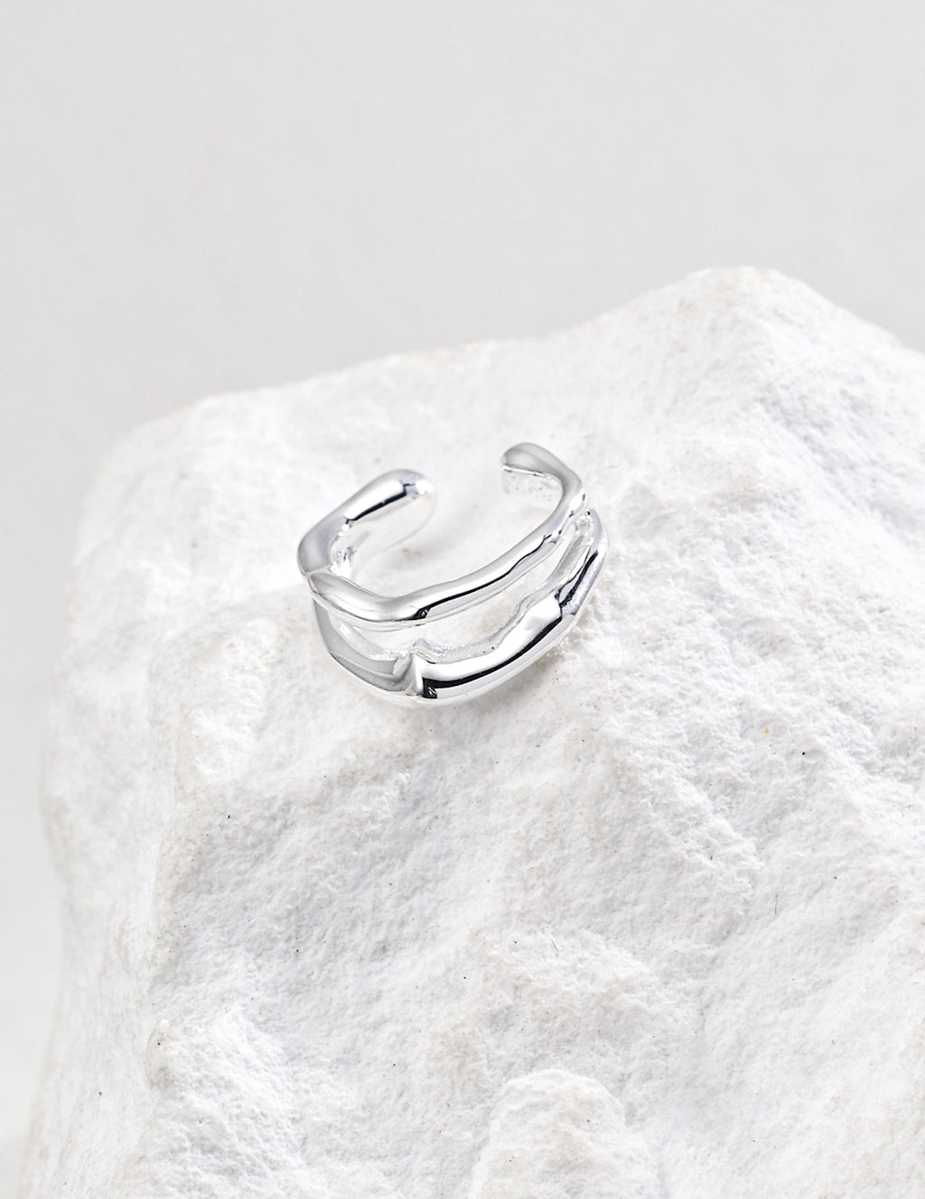 Lava Series|Raw Sterling Silver Ear Cuff (Sold Singly)