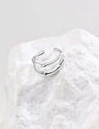 Lava Series|Raw Sterling Silver Ear Cuff (Sold Singly)