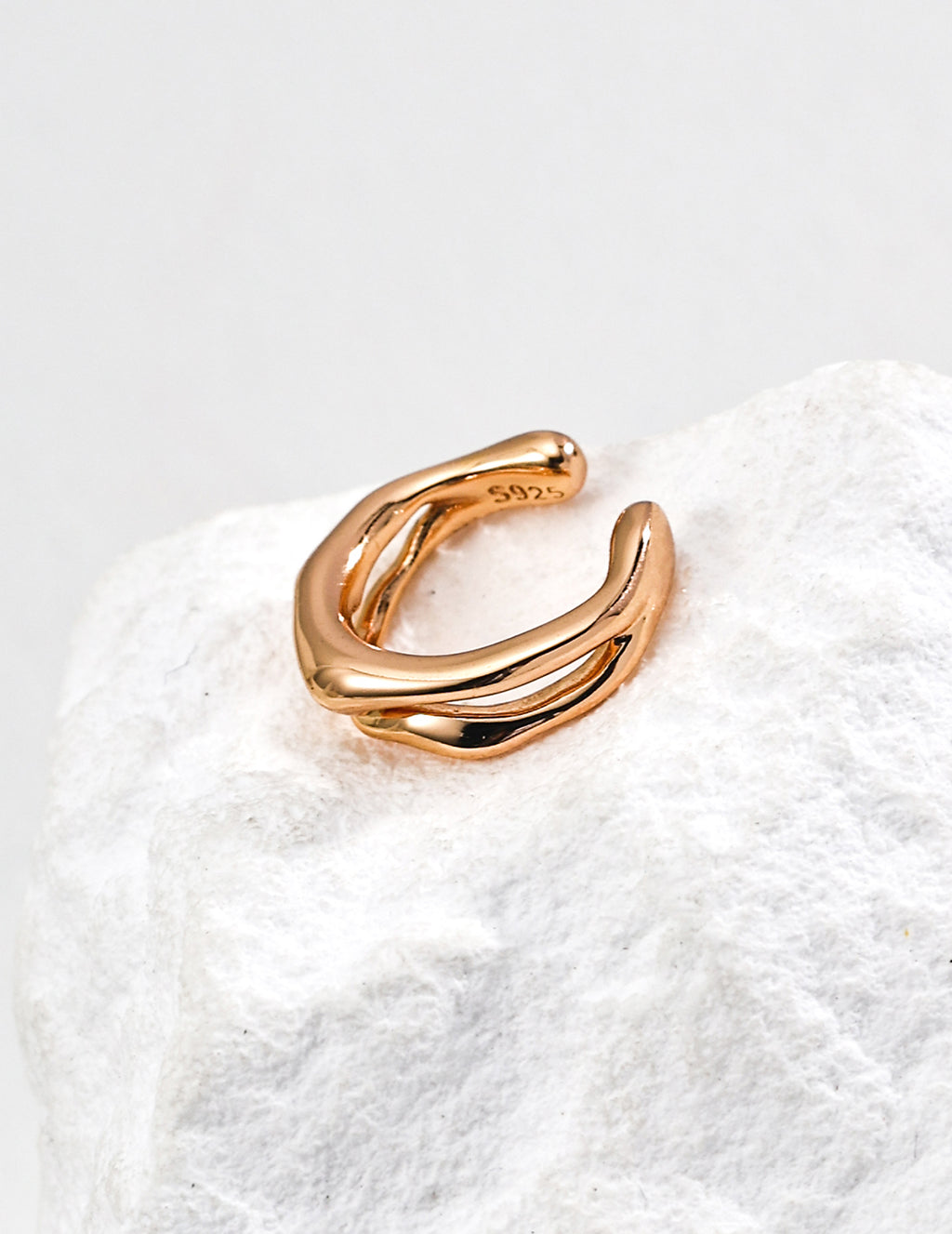 Lava Series|Raw Sterling Silver Ear Cuff (Sold Singly)