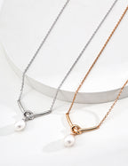 Knotted Pearl Necklace