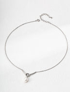 Knotted Pearl Necklace