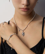 Sterling Silver Pearl Bracelet