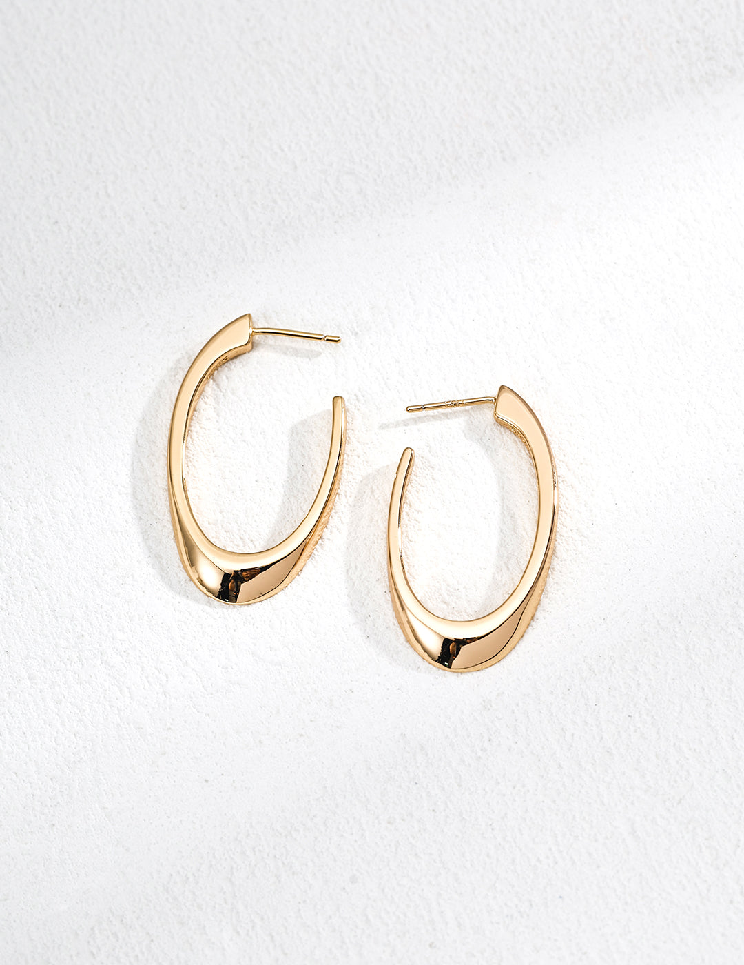 Minimalist Curve Sterling Silver Earrings | Modern Sleek Statement