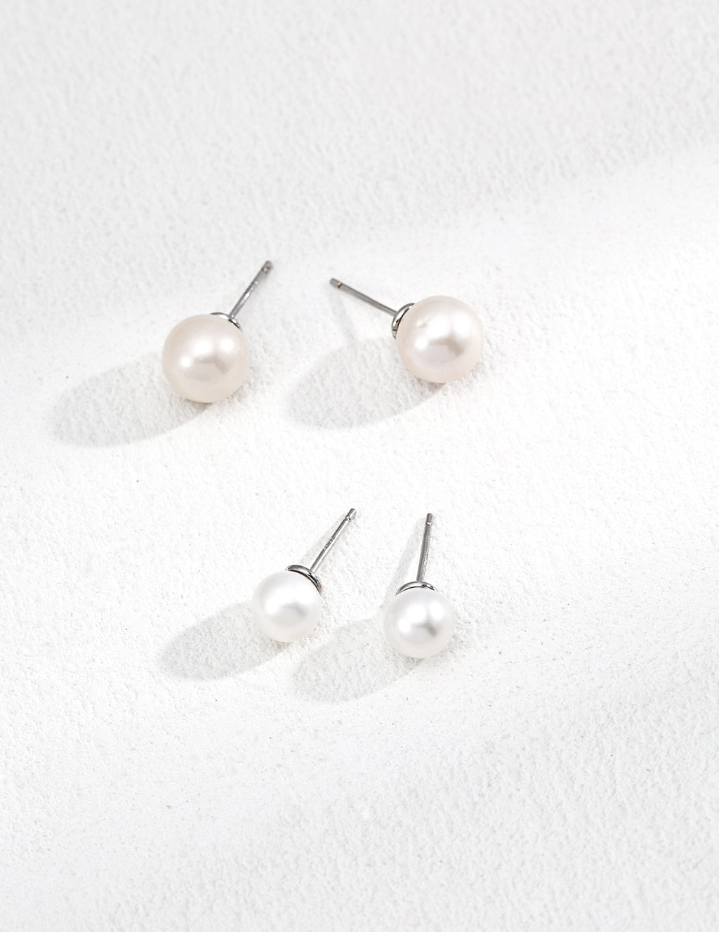 Timeless 10mm Round Pearl Earrings|Sterling Silver Daily Luxury