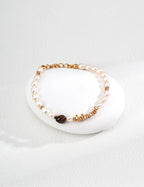 Tiger's Eye&Pearl Bracelet