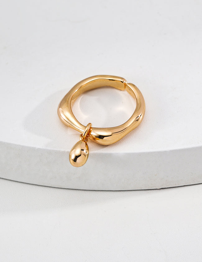 Lava Series|S925 Silver Open Adjustable Ring Hover Image