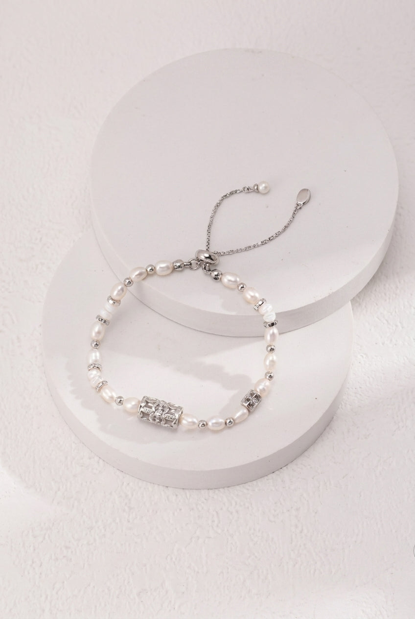 Sterling Silver Pearl Bracelet